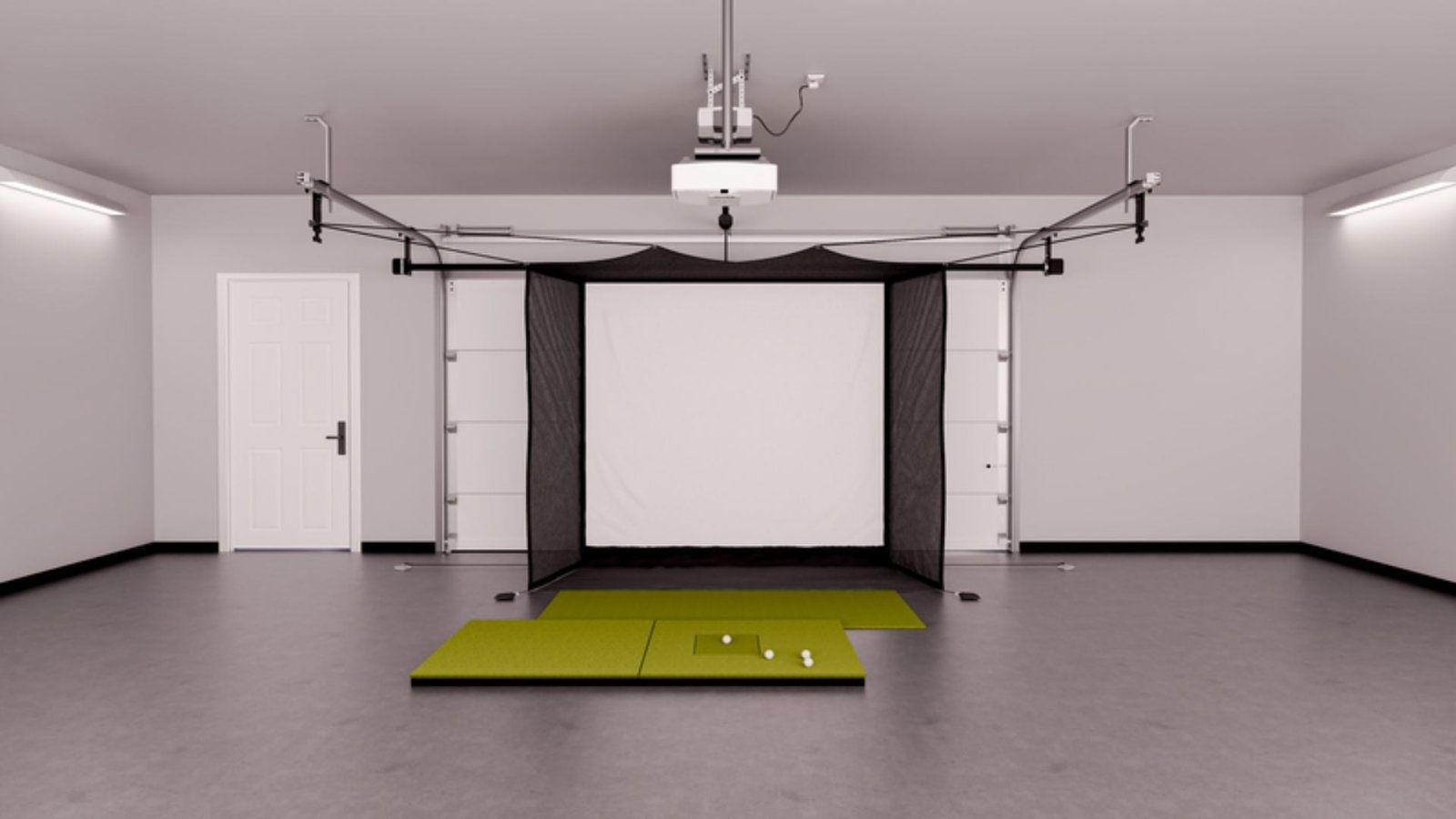 Uneekor EYE MINI LITE Garage Golf Simulator Package - Image 9